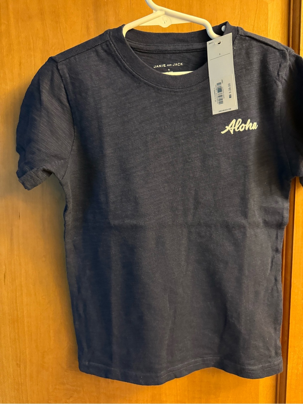 Janie and Jack Navy Short Sleeve 'Aloha' Graphic Tee